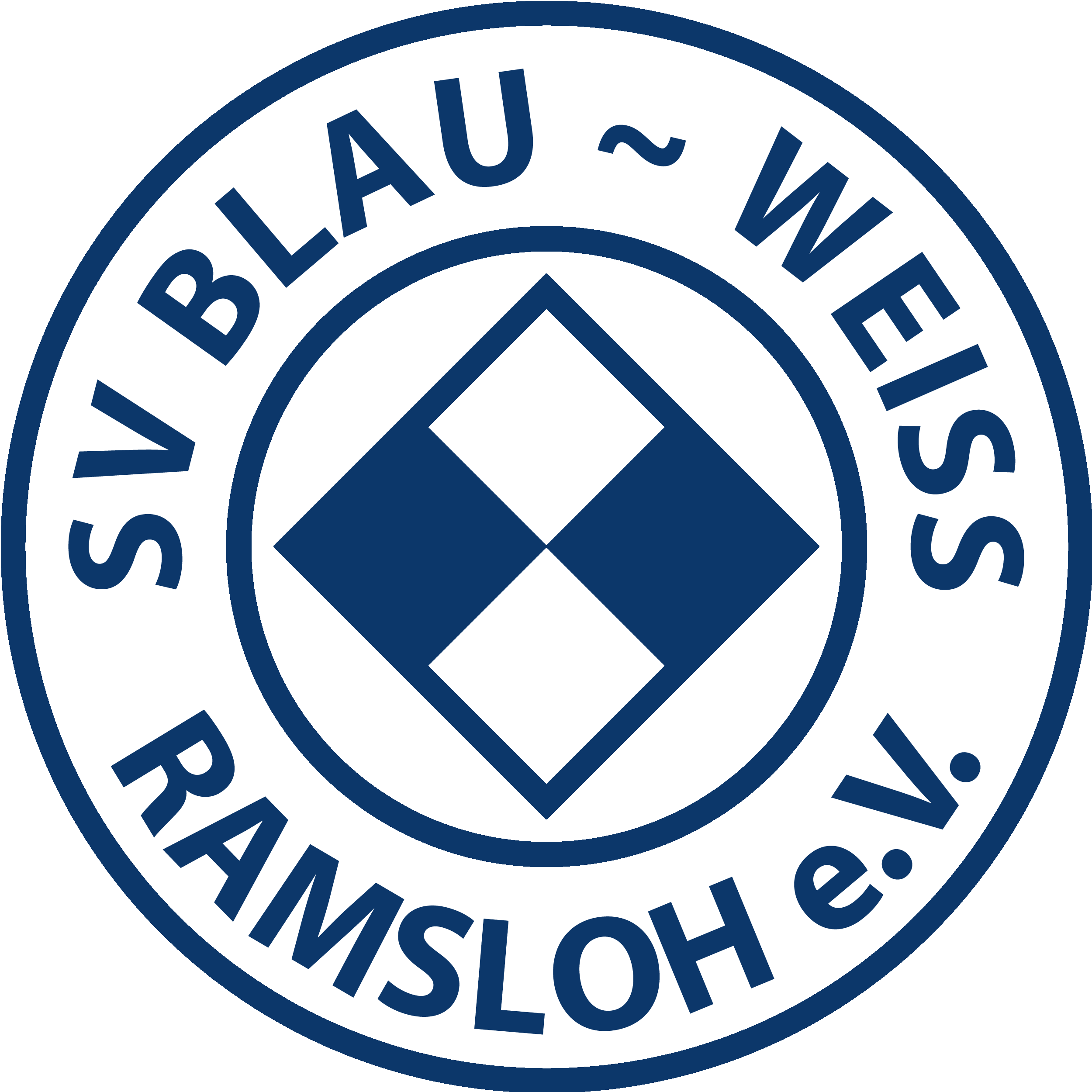 Das Vereinslogo von Blau-Weiss Ramsloh